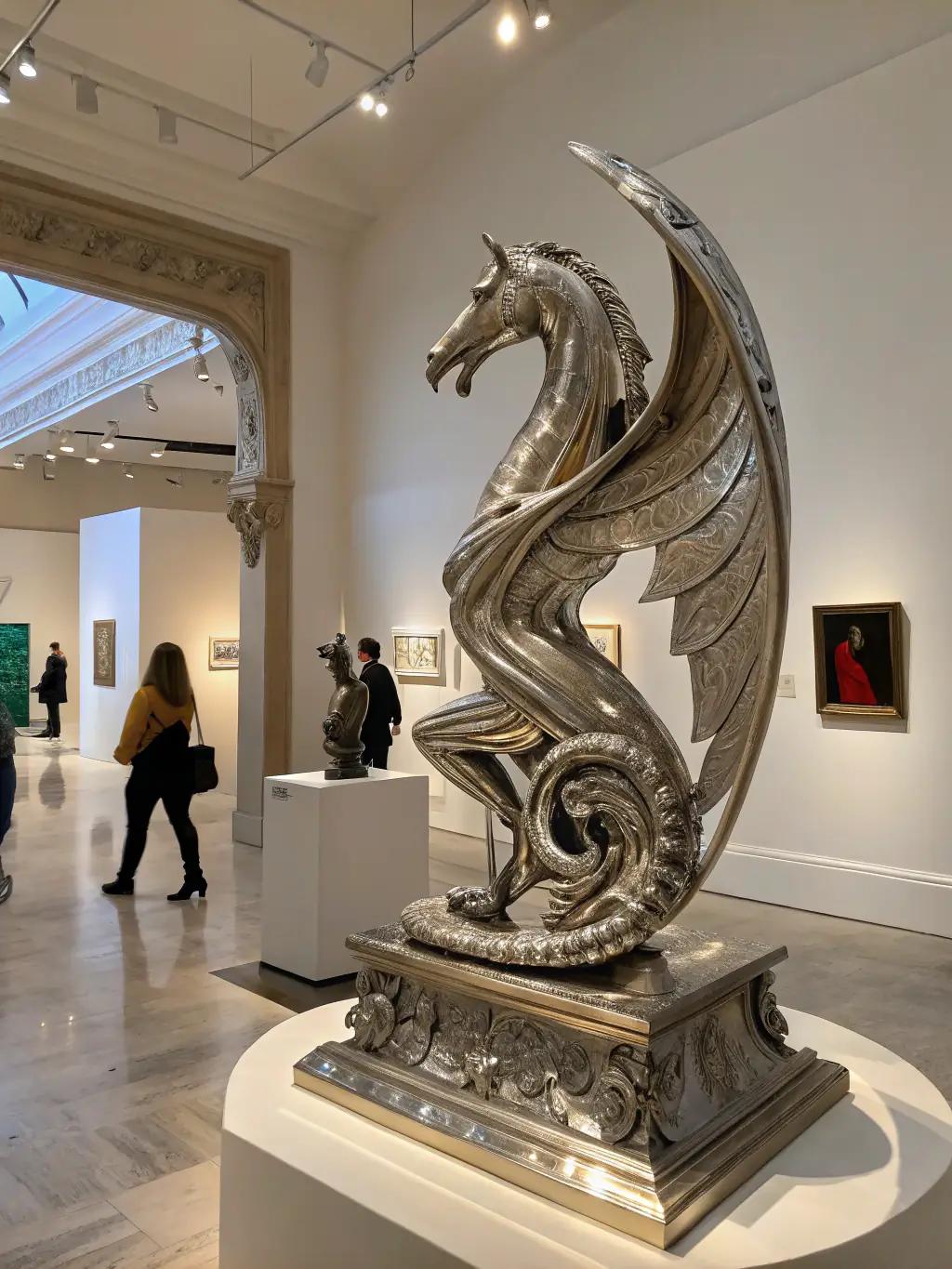 A photograph of a modern art installation, emphasizing the creative use of space and materials, advertising BOUTURE-LIVE's upcoming art exhibition.